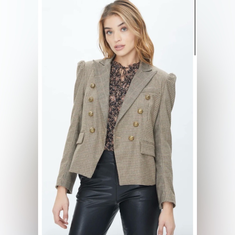 Generation Love Peyton Combo Double Breasted wool blend Blazer - Picture 3 of 15